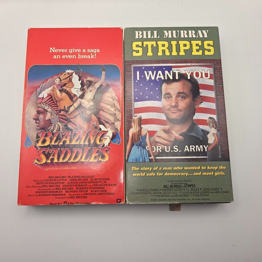 Blazing Saddles & Stripes VHS - Tested